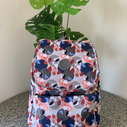 Mochila estampada blanca